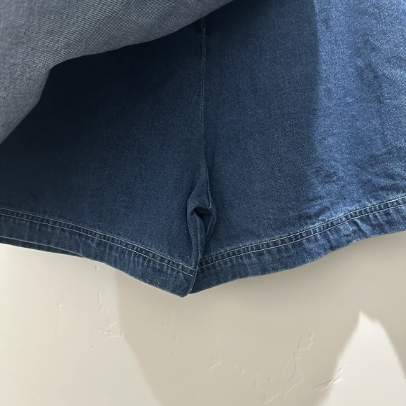 Vintage Limited Jeans Denim Skort Size Medium Zipper‎ Back Button Front Skort - Picture 2 of 11